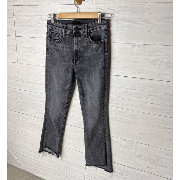 Mother Jeans Womens Size 27 Black The Insider Crop Step Away in Train Stops - Picture 6 of 16